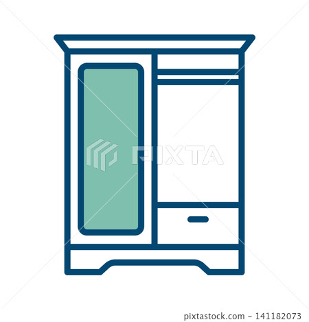 wardrobe icon vector design template in white background wardrobe icon vector design template in white background 141182073