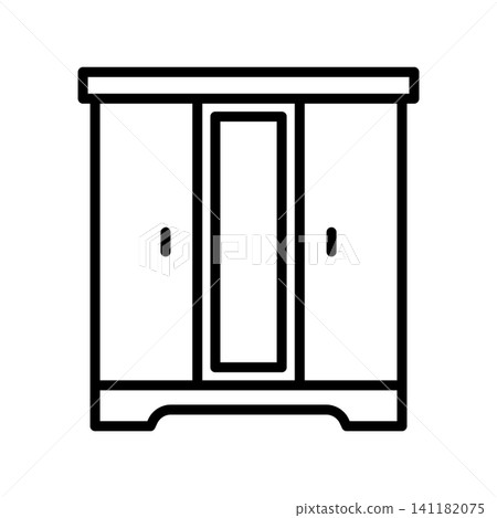 wardrobe icon vector design template in white background wardrobe icon vector design template in white background 141182075