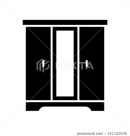 wardrobe icon vector design template in white background wardrobe icon vector design template in white background 141182076