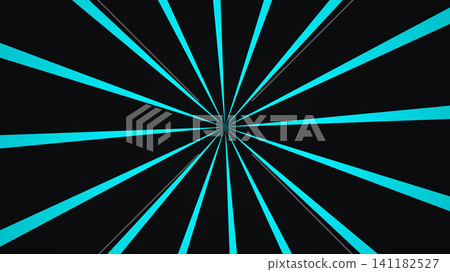 Blue lines radiate from a central point on black 141182527