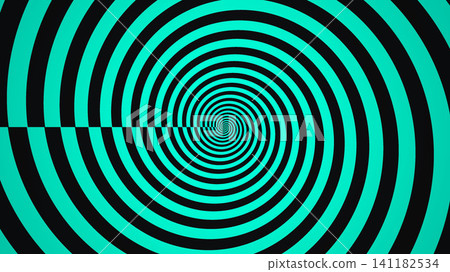 Teal and black concentric circles flat Teal and black concentric circles flat 141182534