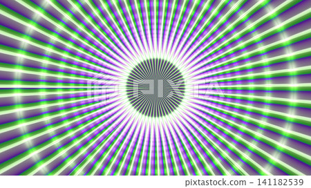 Circular pattern with rays in purple and green Circular pattern with rays in purple and green 141182539
