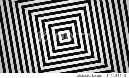Black and white concentric square pattern design Black and white concentric square pattern design 141182540