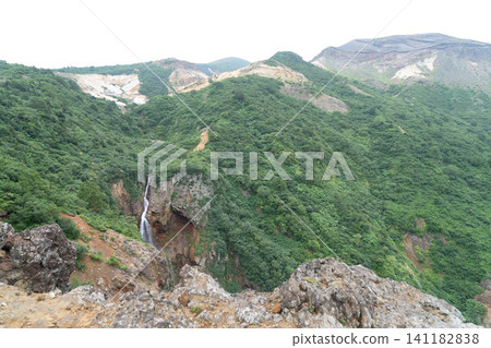 A returnless waterfall from the Komagusadaira Observatory, Zao, Karita-gun, Miyagi Prefecture A returnless waterfall from the Komagusadaira Observatory, Zao, Karita-gun, Miyagi Prefecture 141182838