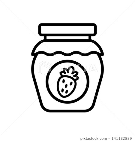 jam jar icon vector design template in white background jam jar icon vector design template in white background 141182889