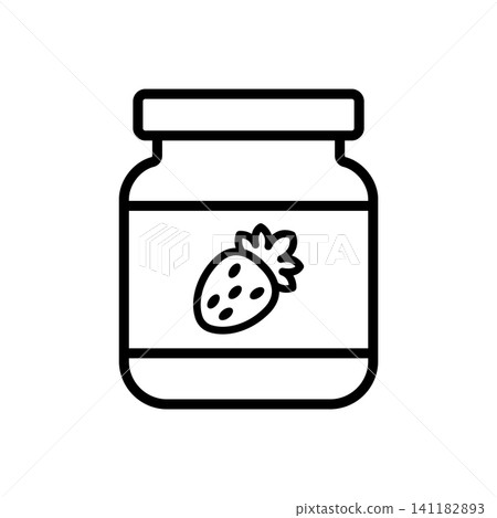 jam jar icon vector design template in white background jam jar icon vector design template in white background 141182893