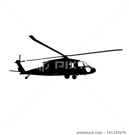 Helicopter silhouette Helicopter silhouette 141183076