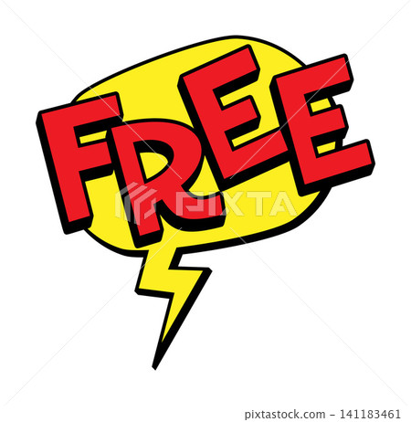 FREE Comic Book Pop Art Speech Bubble Lightning FREE Comic Book Pop Art Speech Bubble Lightning 141183461