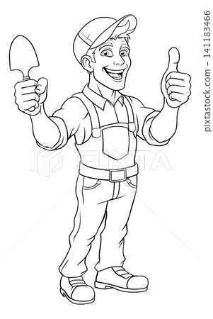 Gardener Cartoon Garden Tool Man Farmer Mascot Gardener Cartoon Garden Tool Man Farmer Mascot 141183466