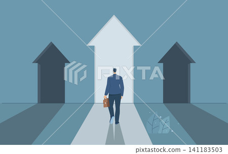 Best choice, decision, The best alternative or solution for success, Business direction or best strategy choice idea, Businessman chooses the most correct way. Vector design illustration. Best choice, decision, The best alternative or solution for success, Business direction or best strategy choice idea, Businessman chooses the most correct way. Vector design illustration. 141183503