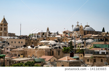 View on the landmarks of Jerusalem Old City, 141183883