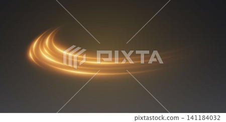 Golden light streaks forming dynamic energy lines on a dark background Golden light streaks forming dynamic energy lines on a dark background 141184032