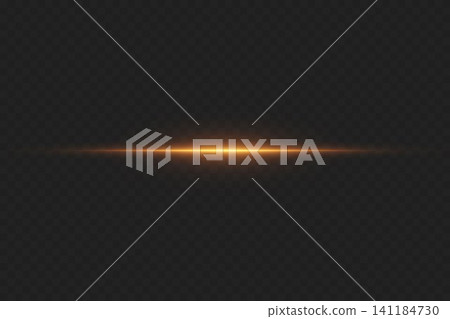 Energy streak beaming a glowing orange light across a dark transparent background Energy streak beaming a glowing orange light across a dark transparent background 141184730