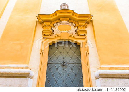 The beautifully decorated Baroque doors of Melk Abbey, a UNESCO World Heritage Site and part of the Wachau Valley Cultural Landscape. The beautifully decorated Baroque doors of Melk Abbey, a UNESCO World Heritage Site and part of the Wachau Valley Cultural Landscape. 141184902