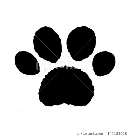 Illustration of cat and dog footprints - Cute paw prints Illustration of cat and dog footprints - Cute paw prints 141185028