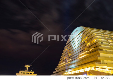 Image of night view of Kobe City Meriken Park Harborland Image of night view of Kobe City Meriken Park Harborland 141185079