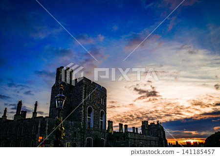 Windsor Castle floating in the night sky 141185457
