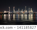 Illuminated Refinery at Night 141185827