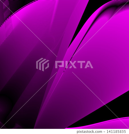 Elegant purple organic 3D shapes on black backdrop Elegant purple organic 3D shapes on black backdrop 141185835