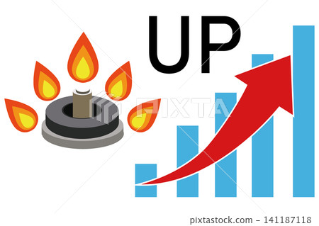 Gas price increases and soaring energy prices (vector illustration) Gas price increases and soaring energy prices (vector illustration) 141187118