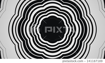 Black and white concentric circles pattern design Black and white concentric circles pattern design 141187189