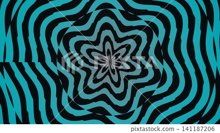 Spiraling pattern in teal and black design Spiraling pattern in teal and black design 141187206