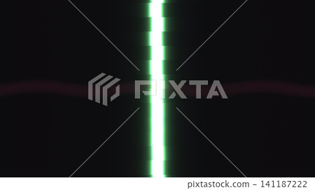 Glowing green vertical line on dark background Glowing green vertical line on dark background 141187222