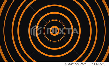 Circular orange patterns on a black background 141187259