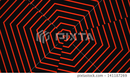 Red and black geometric spiral pattern design Red and black geometric spiral pattern design 141187269