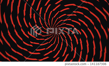 Red spiral pattern on a black background Red spiral pattern on a black background 141187306