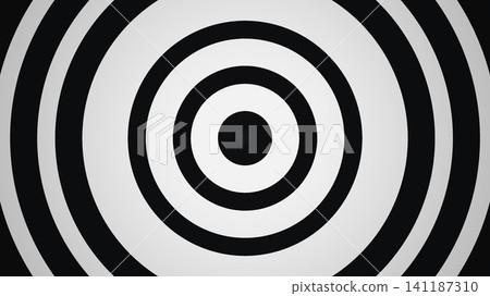 Black and white concentric circles design Black and white concentric circles design 141187310