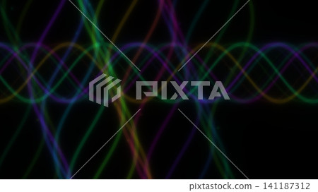 Colorful wave patterns with dark background Colorful wave patterns with dark background 141187312