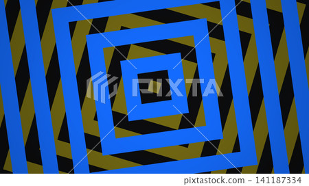 Blue and gold squares on black Blue and gold squares on black 141187334