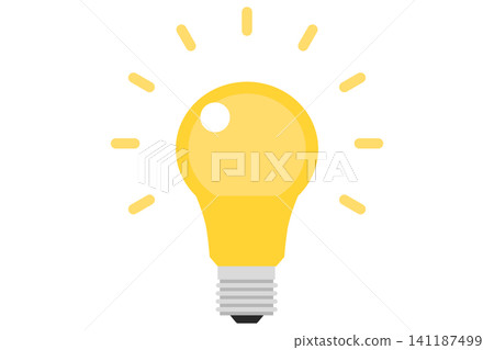 Light bulb icon and lighting image vector illustration Light bulb icon and lighting image vector illustration 141187499