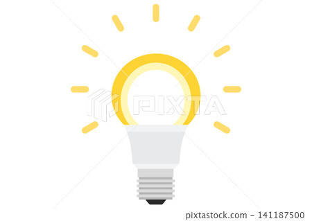 Light bulb icon and lighting image vector illustration Light bulb icon and lighting image vector illustration 141187500