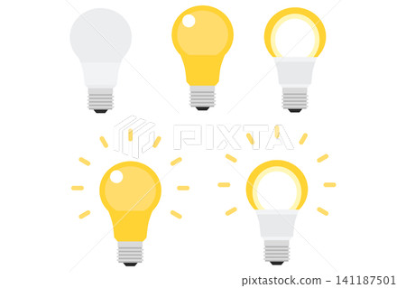 Light bulb icon and lighting image vector illustration Light bulb icon and lighting image vector illustration 141187501