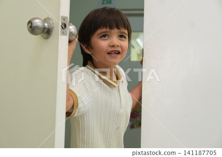 The young children are learning in the classroom. The young children are learning in the classroom. 141187705