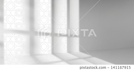 Ramadan background with arabesque pattern shadow Ramadan background with arabesque pattern shadow 141187915
