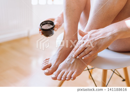 foot skin care peeling, massage, moisturizing foot skin care peeling, massage, moisturizing 141188616