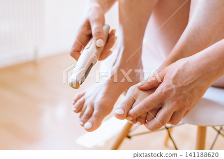 foot skin care peeling, massage, moisturizing foot skin care peeling, massage, moisturizing 141188620