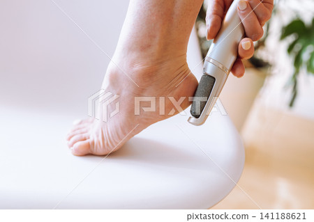 foot skin care peeling, massage, moisturizing foot skin care peeling, massage, moisturizing 141188621