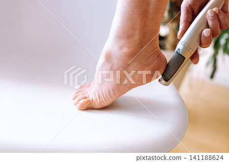 foot skin care peeling, massage, moisturizing foot skin care peeling, massage, moisturizing 141188624