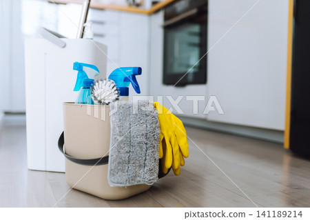 cleaning products and accessories for an apartment cleaning products and accessories for an apartment 141189214