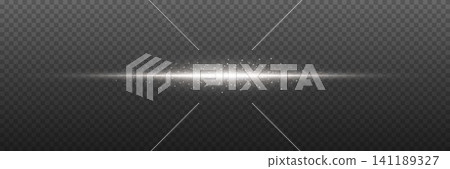 Glowing horizontal light creating a streaking sparkle on a transparent background Glowing horizontal light creating a streaking sparkle on a transparent background 141189327