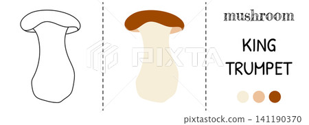 Fall outline flat kawaii book with coloring vector for autumn drawing. Mushroom cute oyster and education garden scene features organic. Moss print with poisonous image and child contour. Fall outline flat kawaii book with coloring vector for autumn drawing. Mushroom cute oyster and education garden scene features organic. Moss print with poisonous image and child contour. 141190370