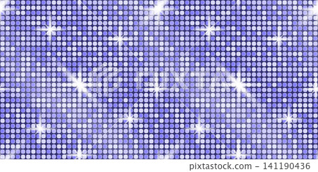 Glitter mirror glam purple seamless pattern for a disco ball backdrop with sparkling texture and violet sequin background. Disco pink dj turquoise vector nightclub luxury bg hologram shine. Glitter mirror glam purple seamless pattern for a disco ball backdrop with sparkling texture and violet sequin background. Disco pink dj turquoise vector nightclub luxury bg hologram shine. 141190436