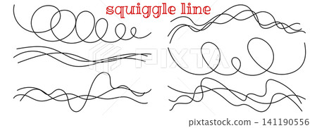 Cable pattern squiggly and curve continuous line with wavy long set. Squiggle rope knot and graphic isolated arrow with loop black flow. Banner pasta wave and decoration abstract messy. Cable pattern squiggly and curve continuous line with wavy long set. Squiggle rope knot and graphic isolated arrow with loop black flow. Banner pasta wave and decoration abstract messy. 141190556
