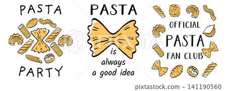 Stamp italian cooking vector illustration with pasta doodle icon. Food set for culinary theme penne italy sun. Frame farfalle menu rotini post postal fusilli mediterranean. Stamp italian cooking vector illustration with pasta doodle icon. Food set for culinary theme penne italy sun. Frame farfalle menu rotini post postal fusilli mediterranean. 141190560