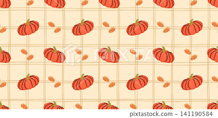 Pattern seamless mushroom with cute adorable striped line watercolor bg gingham leaves for a cozy love design. This graphic chanterelle flower fall print floral fungi harvest drawing agaric. Pattern seamless mushroom with cute adorable striped line watercolor bg gingham leaves for a cozy love design. This graphic chanterelle flower fall print floral fungi harvest drawing agaric. 141190584