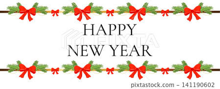 Year new year card with red and gold ribbon for christmas birthday or gift design. Certificate retro poster element and border logo on dark flyer with sparkle present bow xmas background. Year new year card with red and gold ribbon for christmas birthday or gift design. Certificate retro poster element and border logo on dark flyer with sparkle present bow xmas background. 141190602